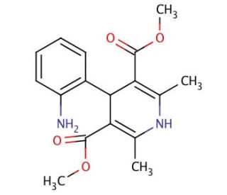 Dimethyl 1,4-Dihydro-2,6-dimethyl-4-(2&prime;-aminophenyl)-pyridine-3,5-dicarboxylate (CAS 21889-33-8) - chemical structure image