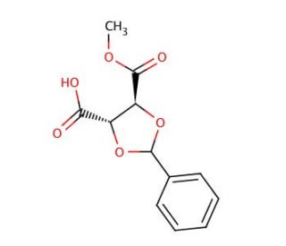 (&plus;)-Dimethyl 2,3-O-benzylidene-D-tartrate (CAS 91326-83-9) - chemical structure image