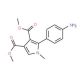 Dimethyl 2-(4-aminophenyl)-1-methyl-1H-pyrrole-3,4-dicarboxylate - chemical structure image