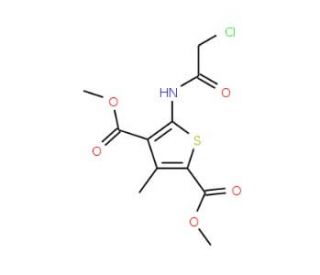 Dimethyl 5-[(chloroacetyl)amino]-3-methylthiophene-2,4-dicarboxylate - chemical structure image