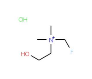 Dimethyl(fluoromethyl)(2-hydroxyethyl)ammonium chloride (CAS 459424-38-5) - chemical structure image