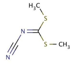 Dimethyl N-cyanodithioiminocarbonate (CAS 10191-60-3) - chemical structure image
