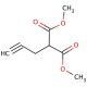 Dimethyl propargylmalonate (CAS 95124-07-5) - chemical structure image