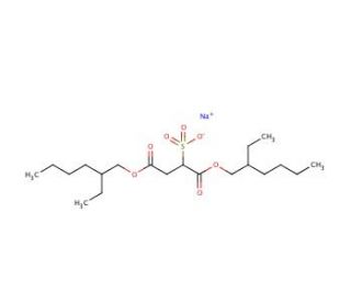 Dioctyl sulfosuccinate sodium salt (CAS 577-11-7) - chemical structure image