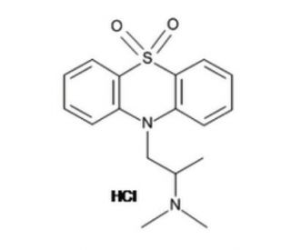 Dioxopromethazine hydrochloride (CAS 15374-15-9) - chemical structure image