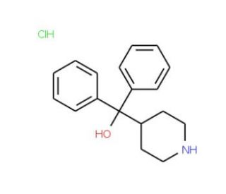 Diphenyl-piperidin-4-yl-methanol hydrochloride (CAS 1798-50-1) - chemical structure image