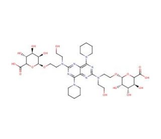 Dipyridamole Di-O-&beta;-D-glucuronide (CAS 107136-95-8) - chemical structure image