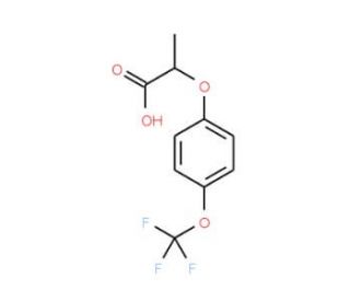 DL-2-[4-(Trifluoromethoxy)phenoxy]propionic acid (CAS 175204-35-0) - chemical structure image