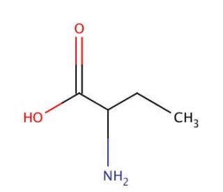 DL-2-Aminobutyric acid (CAS 2835-81-6) - chemical structure image
