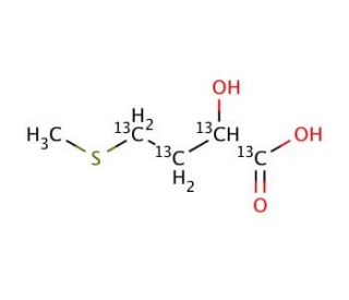 DL-2-Hydroxy-4-(methylthio)butanoic Acid-13C4 - chemical structure image