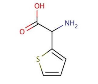 DL-&alpha;-Amino-2-thiopheneacetic acid (CAS 21124-40-3) - chemical structure image