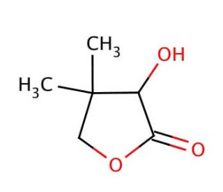DL-&alpha;-Hydroxy-&beta;,&beta;-dimethyl-&gamma;-butyrolactone (CAS 79-50-5) - chemical structure image