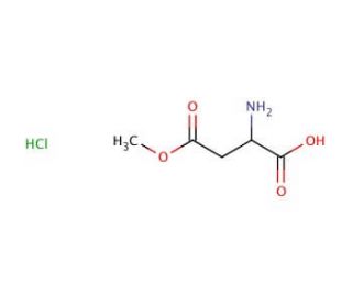 DL-Aspartic acid &beta;-methyl ester hydrochloride (CAS 1835-52-5) - chemical structure image