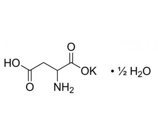 DL-Aspartic acid potassium salt hemihydrate (CAS 394208-50-5) - chemical structure image