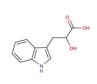 DL-Indole-3-lactic acid (CAS 832-97-3) - chemical structure image