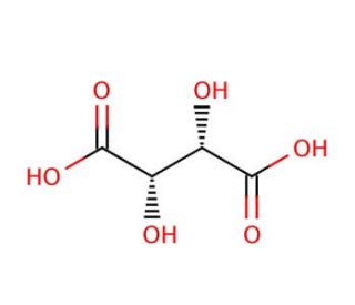 DL-Tartaric acid (CAS 133-37-9) - chemical structure image