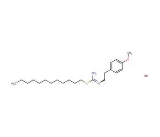 (Dodecylsulfanyl)-N-[2-(4-methoxyphenyl)ethyl]methanimidamide hydrobromide - chemical structure image