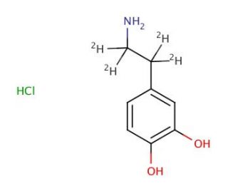 Dopamine-d4 Hydrochloride (CAS 203633-19-6) - chemical structure image