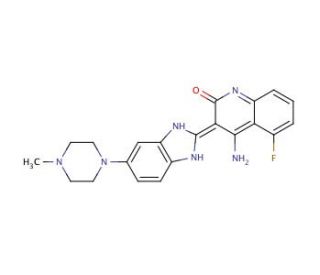 Dovitinib, Free Base (CAS 405169-16-6) - chemical structure image