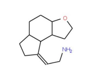 (E)-2-(1,6,7,8-Tetrahydro-2H-indeno[5,4-b]furan-8-ylidene)ethylamine (CAS 196597-61-2) - chemical structure image
