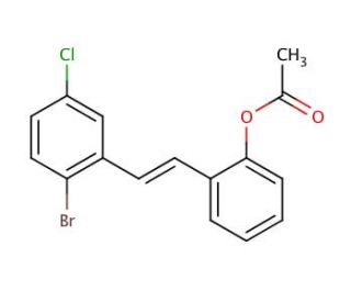 (E)-2-Acetoxy-2&prime;-bromo-5&prime;-chlorostilbene - chemical structure image