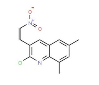 E-2-Chloro-6,8-dimethyl-3-(2-nitro)vinylquinoline (CAS 1031929-41-5) - chemical structure image
