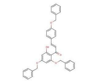 E-3-(4-Benzyloxy)-1-(2.4-bisbenzyloxy-6-hydroxy)phenyl)propenone (CAS 88607-79-8) - chemical structure image