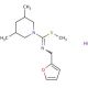(E)-[(3,5-dimethylpiperidin-1-yl)(methylsulfanyl)methylidene](furan-2-ylmethyl)amine hydroiodide - chemical structure image