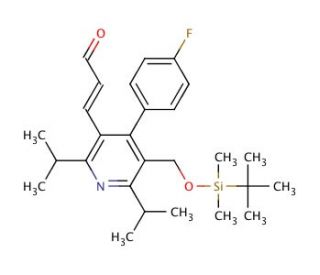 (E)-3-[5-tert-Butyldimethylsilyloxymethyl-2,6-diisopropyl-4-(4-fluorophenyl)-pyrid-3-yl]-prop-2-enal (CAS 124863-84-9) - chem