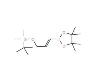 (E)-3-(tert-Butyldimethylsilyloxy)propene-1-yl-boronic acid pinacol ester (CAS 114653-19-9) - chemical structure image