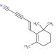 (E)-5-(2,6,6-Trimethyl-1-cyclohexen-1-yl)-pent-4-en-2-ynenitrile 的分子结构, CAS编号: 173214-57-8 (E)-5-(2,6,6-Trimethyl-1-cyclohexen-1-yl)-pent-4-en-2-ynenitrile (CAS 173214-57-8) - chemical structure image