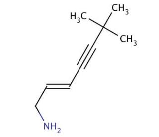 (E)-6,6-Dimethyl-2-hept-1-en-4-yn-1-amine (CAS 123926-47-6) - chemical structure image