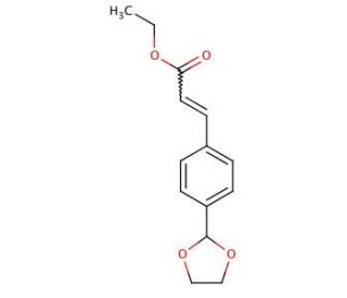 (E)-ethyl 3-(4-(1,3-dioxolan-2-yl)phenyl)acrylate (CAS 887582-91-4) - chemical structure image