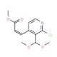 (E)-Methyl 3-(2-chloro-3-(dimethoxymethyl)pyridin-4-yl)acrylate - chemical structure image