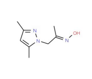 (E)-N-[1-(3,5-dimethyl-1H-pyrazol-1-yl)propan-2-ylidene]hydroxylamine - chemical structure image