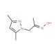 (E)-N-[1-(3,5-dimethyl-1H-pyrazol-1-yl)propan-2-ylidene]hydroxylamine - chemical structure image
