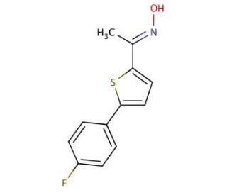 (E)-N-{1-[5-(4-fluorophenyl)thiophen-2-yl]ethylidene}hydroxylamine - chemical structure image