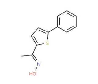 (E)-N-[1-(5-phenylthiophen-2-yl)ethylidene]hydroxylamine - chemical structure image