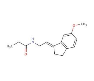 (E)-N-[2-(2,3-Dihydro-6-methoxy-1H-inden-1-ylidene)ethyl]propanamide - chemical structure image