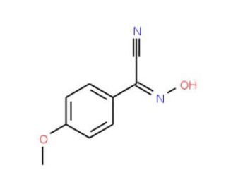 (E/Z)-2-(Hydroxyimino)-2-(4-methoxyphenyl)acetonitrile (CAS 76104-14-8) - chemical structure image