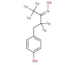 (E/Z)-4-(4&prime;-Hydroxyphenyl)-2-butanone-d5 Oxime - chemical structure image
