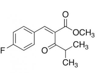 (E/Z)-4-Carboxymethyl-5-(4-fluorophenyl)-2-methyl-pent-4-en-3-one (CAS 122549-26-2) - chemical structure image