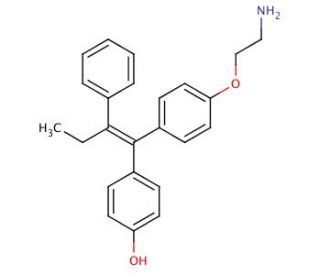 (E/Z)-N,N-Didesmethyl-4-hydroxy Tamoxifen (CAS 1217237-98-3) - chemical structure image
