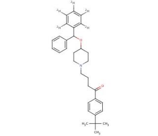 Ebastine-d5 (CAS 1216953-13-7) - chemical structure image