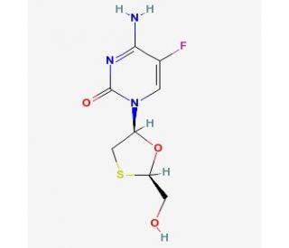 Emtricitabine (CAS 143491-57-0) - chemical structure image