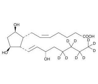 ent-8-iso-15(S)-Prostaglandin F2&alpha;-d9 - chemical structure image