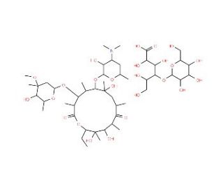 Erythromycin lactobionate (CAS 3847-29-8) - chemical structure image