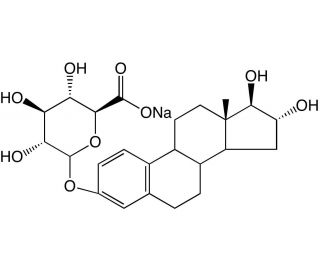 Estriol 3-(&beta;-D-glucuronide) sodium salt (CAS 15087-06-6) - chemical structure image