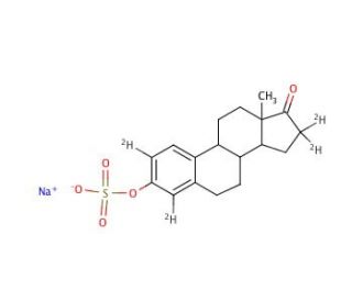 Estrone-2,4,16,16-d4 3-sulfate sodium salt (CAS 285979-80-8) - chemical structure image