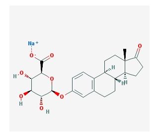 Estrone &beta;-D-Glucuronide Sodium Salt (CAS 15087-01-1) - chemical structure image